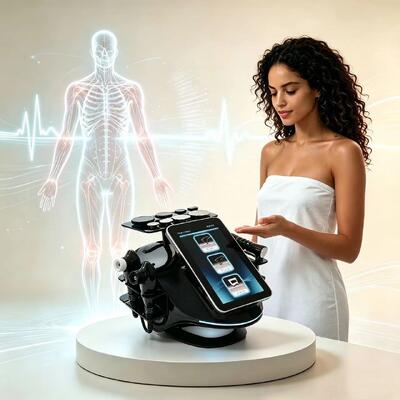 อุปกรณ์ต่อต้านริ้วรอย 448KHz RF Tecar Skin Rejuvenation อุปกรณ์ความงามหน้าจอขนาด 12 นิ้ว