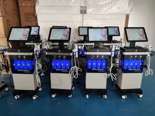 14 ใน 1 Hydrofacial dermabrasion บุบลือขนาดใหญ่ออกซิเจนสเปรย์หน้า LED เครื่องเยาว์ผิว