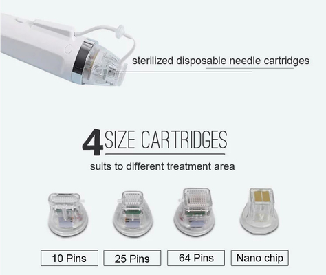เครื่องพกพาสําหรับลดกระชับผิวแบบ Vacumn Microneedle เครื่องบํารุงผิวสวยงาม Gold Radio Frequency Rf Microneedling