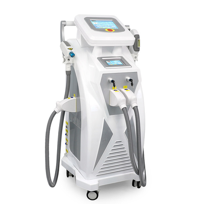 สกรีนคู่ 3 ใน 1 หลากหลายฟังก์ชัน IPL RF Nd Yag เลเซอร์สําหรับการเยียวยาผิวหนัง