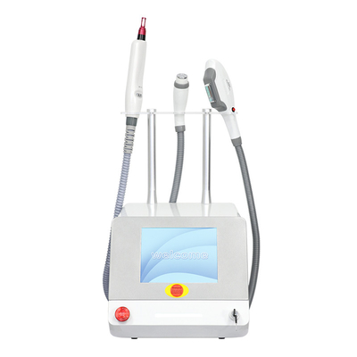 OEM การกําจัดผม การกําจัดรอยสัก เครื่องกระชับผิว 3 มือ RF Elight IPL Nd Yag Laser 5 ใน 1 เครื่องทําความงามหลายฟังก์ชัน