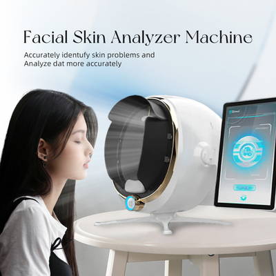 เครื่องวิเคราะห์ผิว 3 มิติพกพา เครื่องสแกนใบหน้า เทคโนโลยี AI ใหม่สําหรับการวิเคราะห์ร่างกายผม เครื่องวินิจฉัยการตรวจสอบผิวหนังที่ปรับปรุง