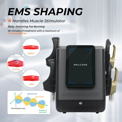 เครื่องประติมากรรมร่างกาย EMS แบบพกพา ที่มีพลังงานผลิต 2800W หน้าจอขนาด 12 นิ้ว และเทคโนโลยี EMSlim สําหรับการกระตุ้นกล้ามเนื้อ