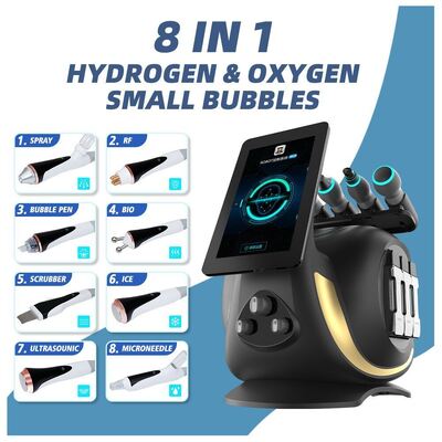8 In 1 บำรุงฟื้นฟูเปลี่ยนสีผมพร้อมเคลือบเงาผมในขั้นตอนเดียวสีผมติดทนนาน 2 เดือนลดการหลุดร่วงของเส้นผมปลอดภัยไร้สารไฮโดรเจนออกซิเจนฟองขนาดเล็ก Hydrafacial เครื่องมัลติฟังก์ชั่น Facial Skin Care Salon อุปกรณ์