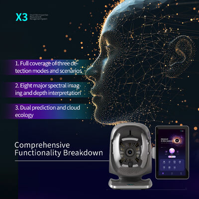 X3เครื่องวิเคราะห์ผิวกล้องAI Salon Facial Diagnostic Beautyเครื่องตรวจจับHDเครื่องสแกนเนอร์อุปกรณ์