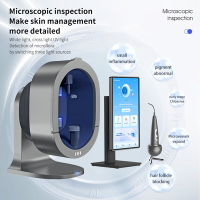 X5 Pro AI Skin Scanner เครื่องมือทดสอบซาลอนบำรุงผิวหน้าแบบหลายสเปกตรัมขนาด 21 นิ้ว