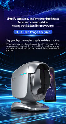 เครื่องสแกนเนอร์วินิจฉัยผิว X3 แบบพกพากล้อง AI จอแสดงผล HD ขนาด 15.6 นิ้วคลินิกความงามเครื่องวิเคราะห์ใบหน้า