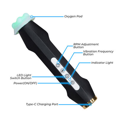 MINI ออกซิเจน Bubble Instrument LED Vibration Facial Lift แบบพกพาผิวความงามเครื่อง