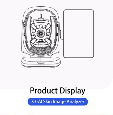 เครื่องวิเคราะห์ผิวหน้าที่ใช้พลังงาน AI ใหม่: เครื่องจอ 15.6 นิ้ว สําหรับการตรวจจับความชื้นและสีผิวหลายสายสี