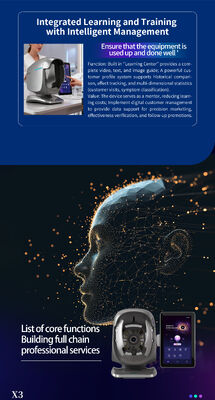 เครื่องวิเคราะห์ผิวหน้าที่ใช้พลังงาน AI ใหม่: เครื่องจอ 15.6 นิ้ว สําหรับการตรวจจับความชื้นและสีผิวหลายสายสี