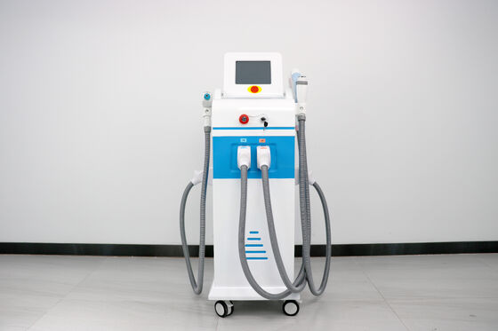 เครื่องเลเซอร์ความงามอเนกประสงค์ 4 in 1 เครื่องแสงแม่เหล็กไฟฟ้า ด้ามจับสี่อันแนวตั้ง กำจัดขนด้วยเลเซอร์ ปลอดภัย ไม่เจ็บปวด กำจัดขนด้วยเลเซอร์ กำจัดรอยสัก เครื่อง RF