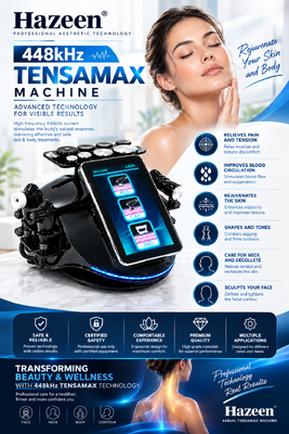 Hazeen 448kHz New Beauty Lifting Dispositivo Con Calentamiento Profundo 3 Asas Y 8 Cabezales De Masaje (อุปกรณ์เสริมความงามใหม่)